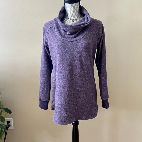 Columbia Cowl Neck Pullover Size Medium Purple Heather - Picture 9 of 15